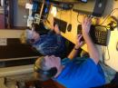 Dave, W8NF, tuning for mults on CW while Chuck, AF8Z, runs SSB, in Tualatin Valley Contesters LP multi-op, W7TVC, in Oregon.